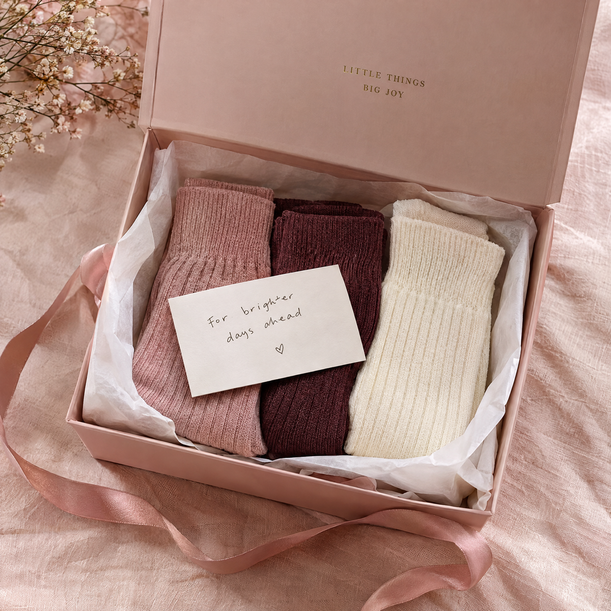 HugStep gift box with a handwritten note