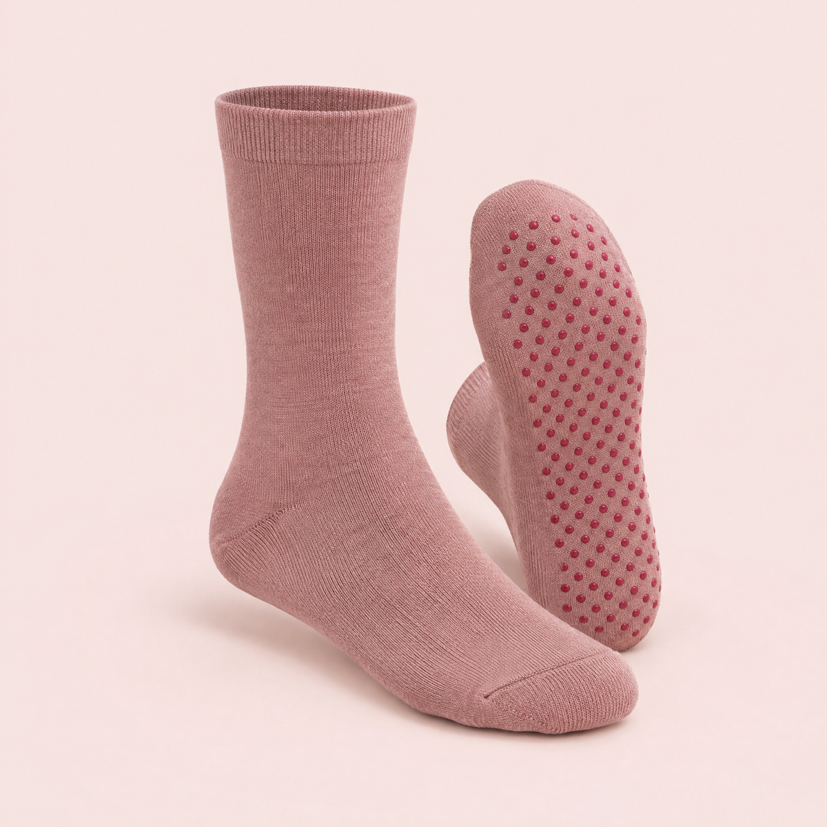 Rose socks with non-slip grip dots